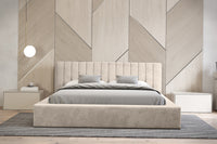 Designer Polsterbett Como mit Stauraum