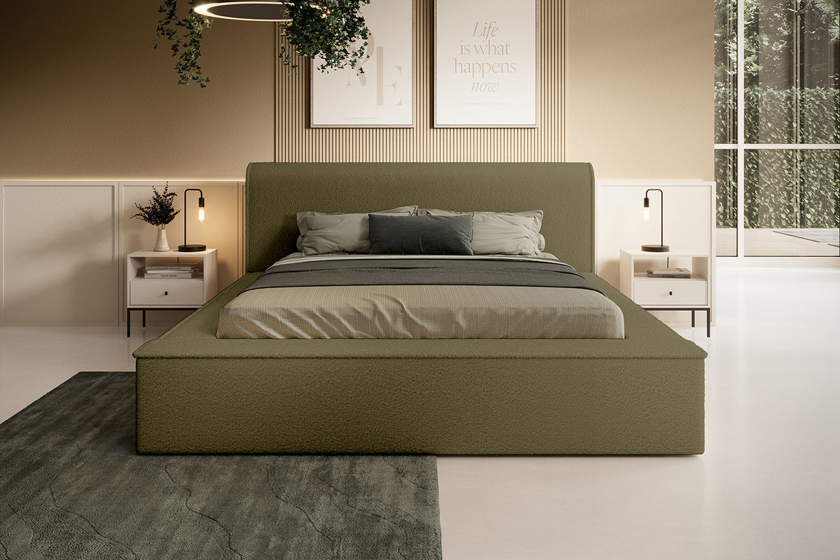 Designer Polsterbett Fatima mit Stauraum