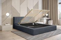 Designer Polsterbett Como mit Stauraum