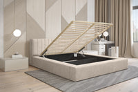 Designer Polsterbett Como mit Stauraum