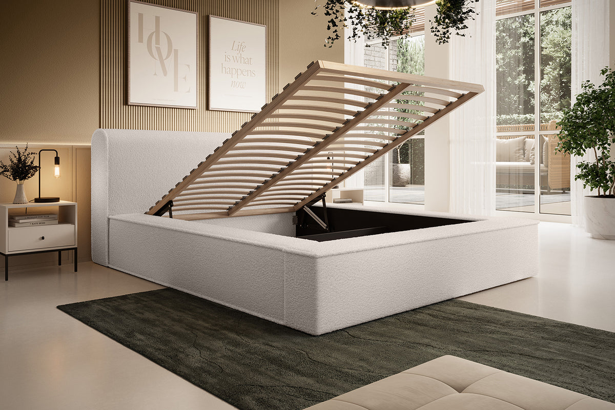 Designer Polsterbett Fatima mit Stauraum