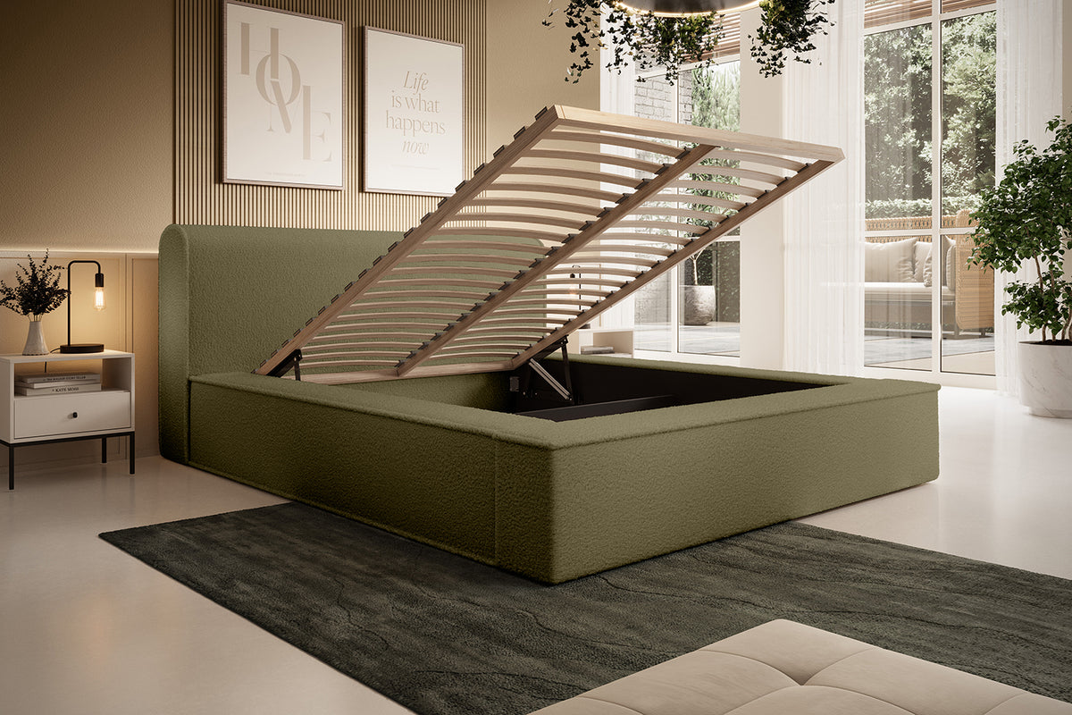 Designer Polsterbett Fatima mit Stauraum