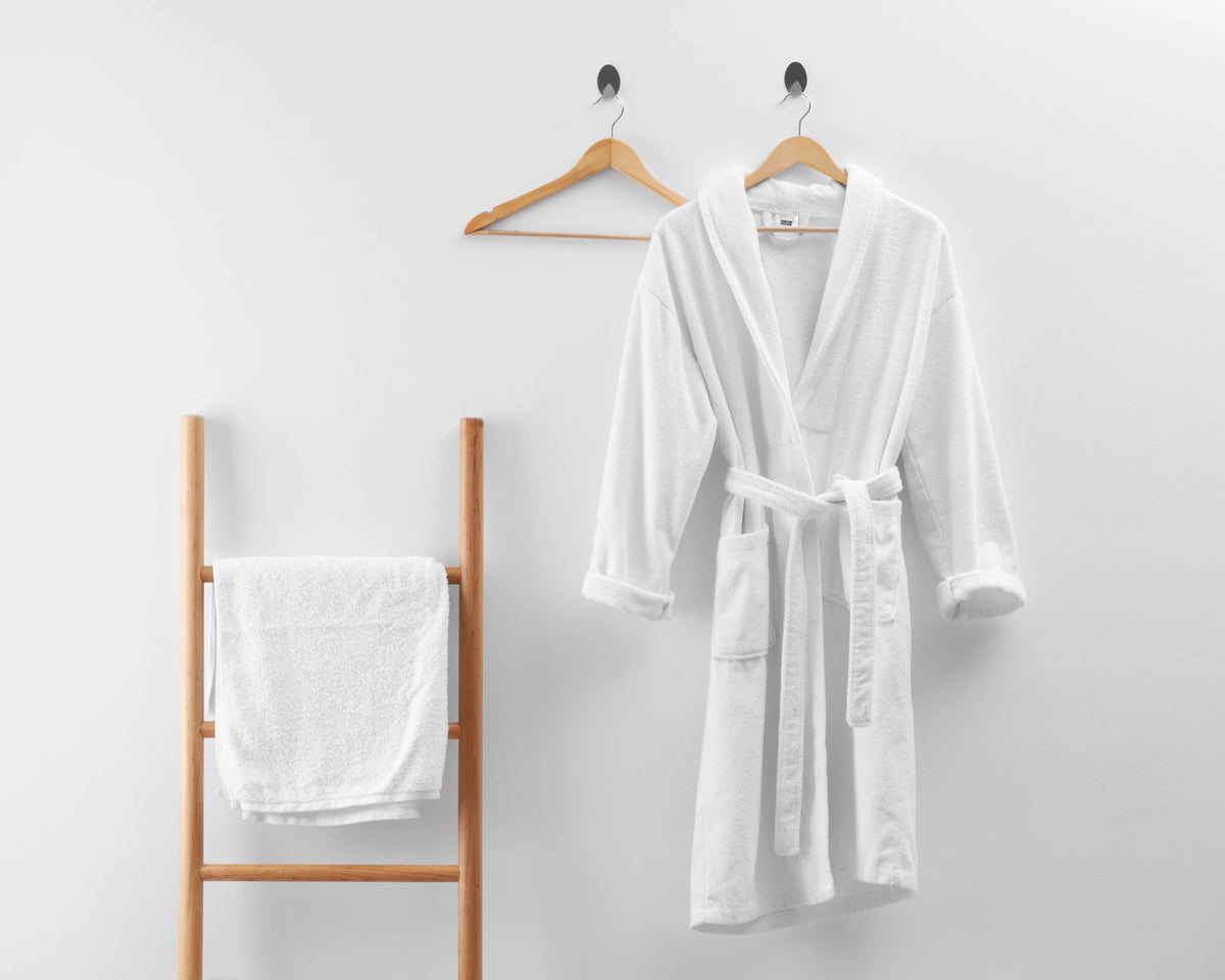 Bathrobe made of soft terry cloth