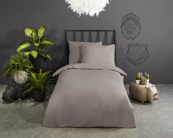 HIP Satin-Bettwäsche „Uni Taupe“ – Luxuriöse Schlichtheit