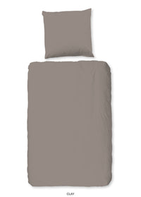 HIP Satin-Bettwäsche „Uni Taupe“ – Luxuriöse Schlichtheit