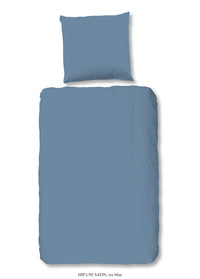 Hüft -Satin -Bettdecke - blau - Rits