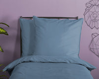Hüft -Satin -Bettdecke - blau - Rits
