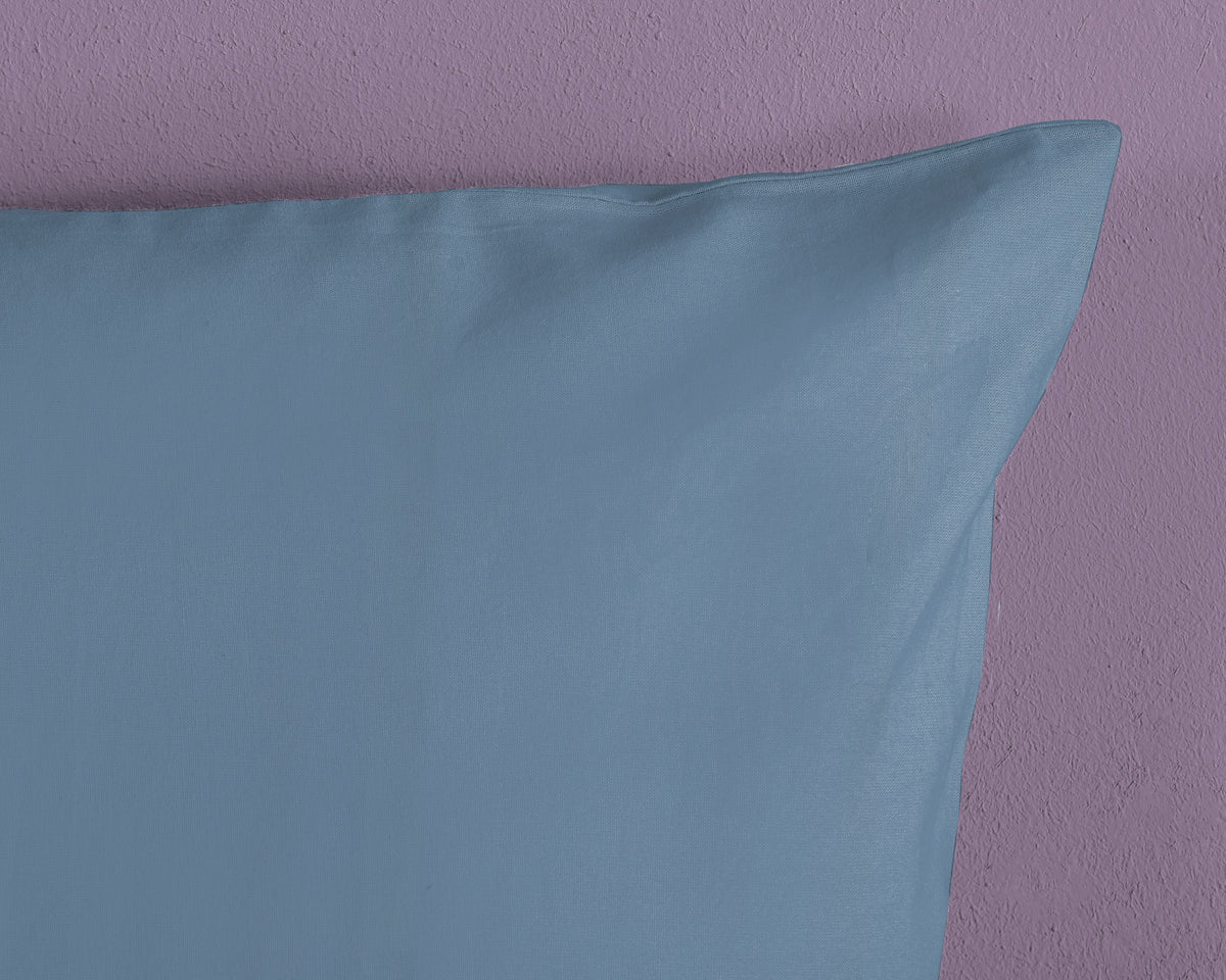 Hüft -Satin -Bettdecke - blau - Rits