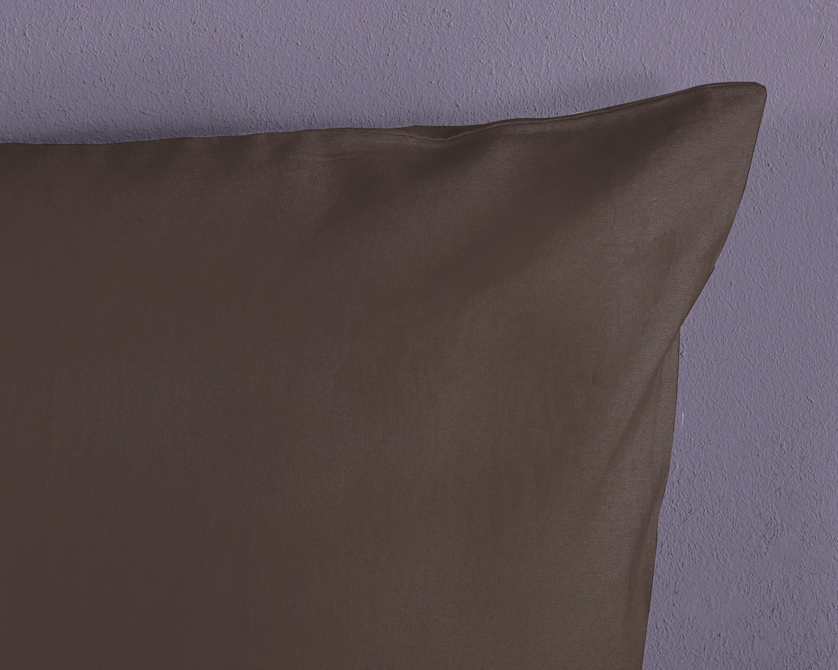 Hüft -Satin -Bettdecke - Brown - Dubbele instopflap