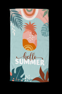 BeachTowel Poly Velours Guten Morgen Multi - Gesloten