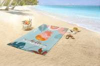 BeachTowel Poly Velours Guten Morgen Multi - Gesloten