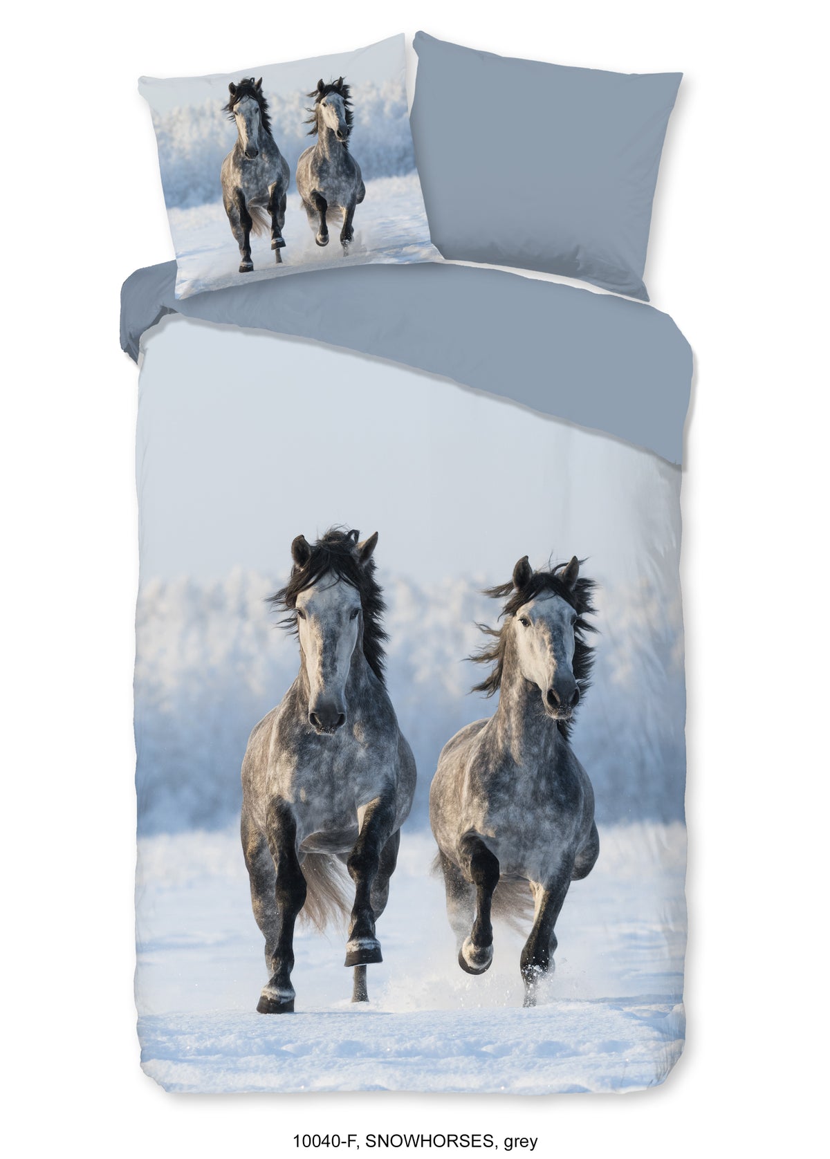 Guten Morgen Flanelled Bettbedeckung "Schnecken" - grau - Dubbele instopflap
