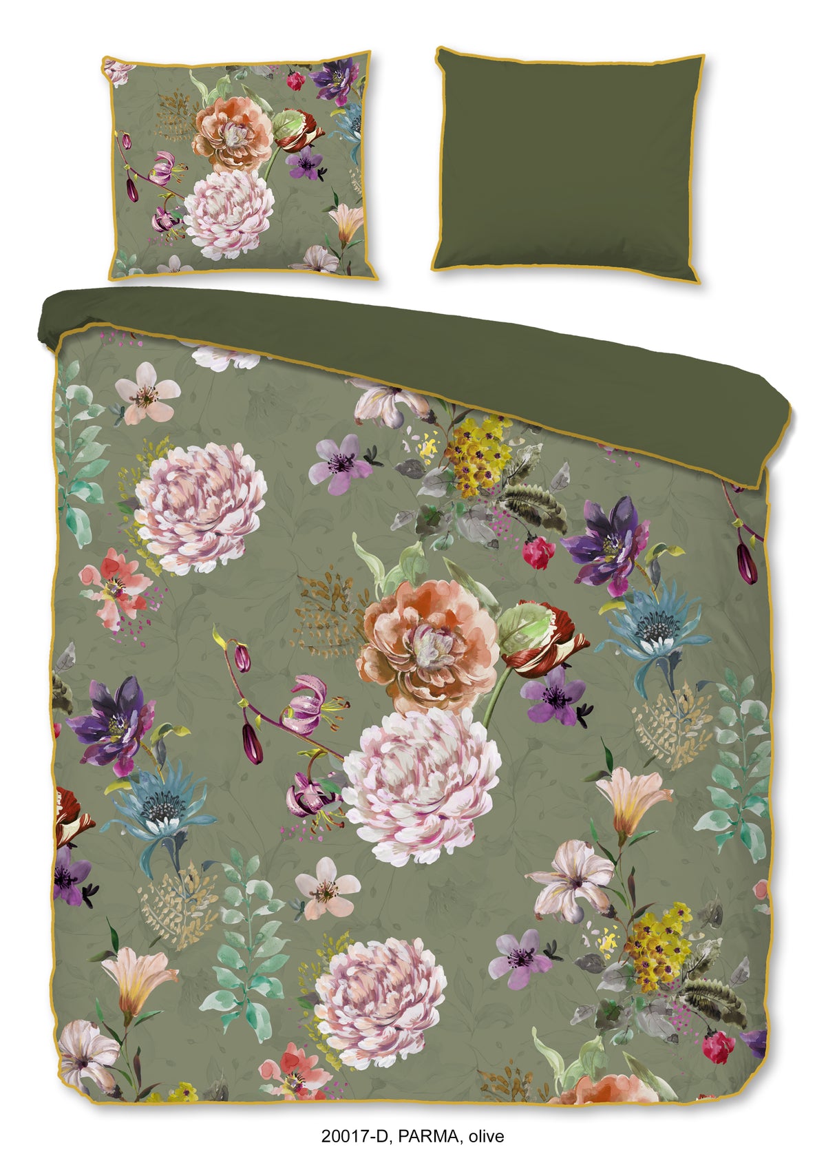 Descanso Satin Duvet Cover "Parma" - Grün - Dubbele instopflap