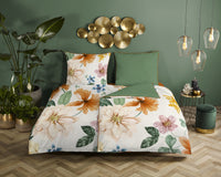 Descanso Satin Duvet Cover "Annabelle" - ECRU - Rits