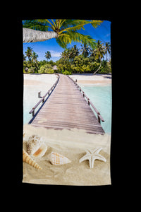 BeachTowel Poly Velours Guten Morgen Multi - Gesloten