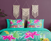 Glück Percale Duvet Cover "Harmonie" - Aqua - Dubbele instopflap