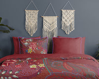 Glück Percal Duvet Cover "Ruby" - Rot - Dubbele instopflap