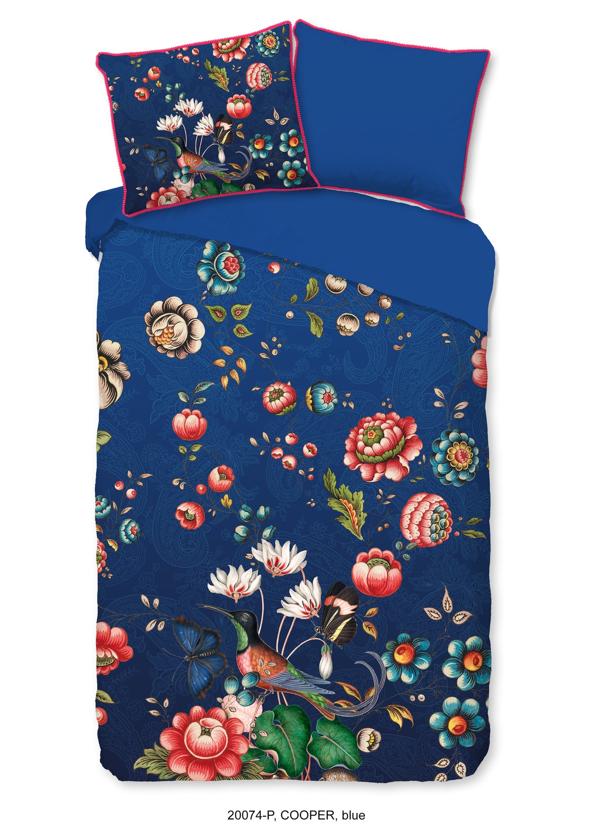 Glück Percale Duvet Cover "Cooper" - Blau - Dubbele instopflap
