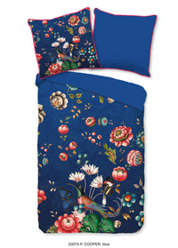 Glück Percale Duvet Cover "Cooper" - Blau - Rits