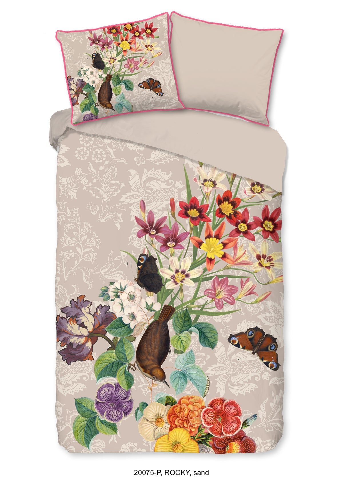 Glück Percale Duvet Cover "Rocky" - Sand - Dubbele instopflap
