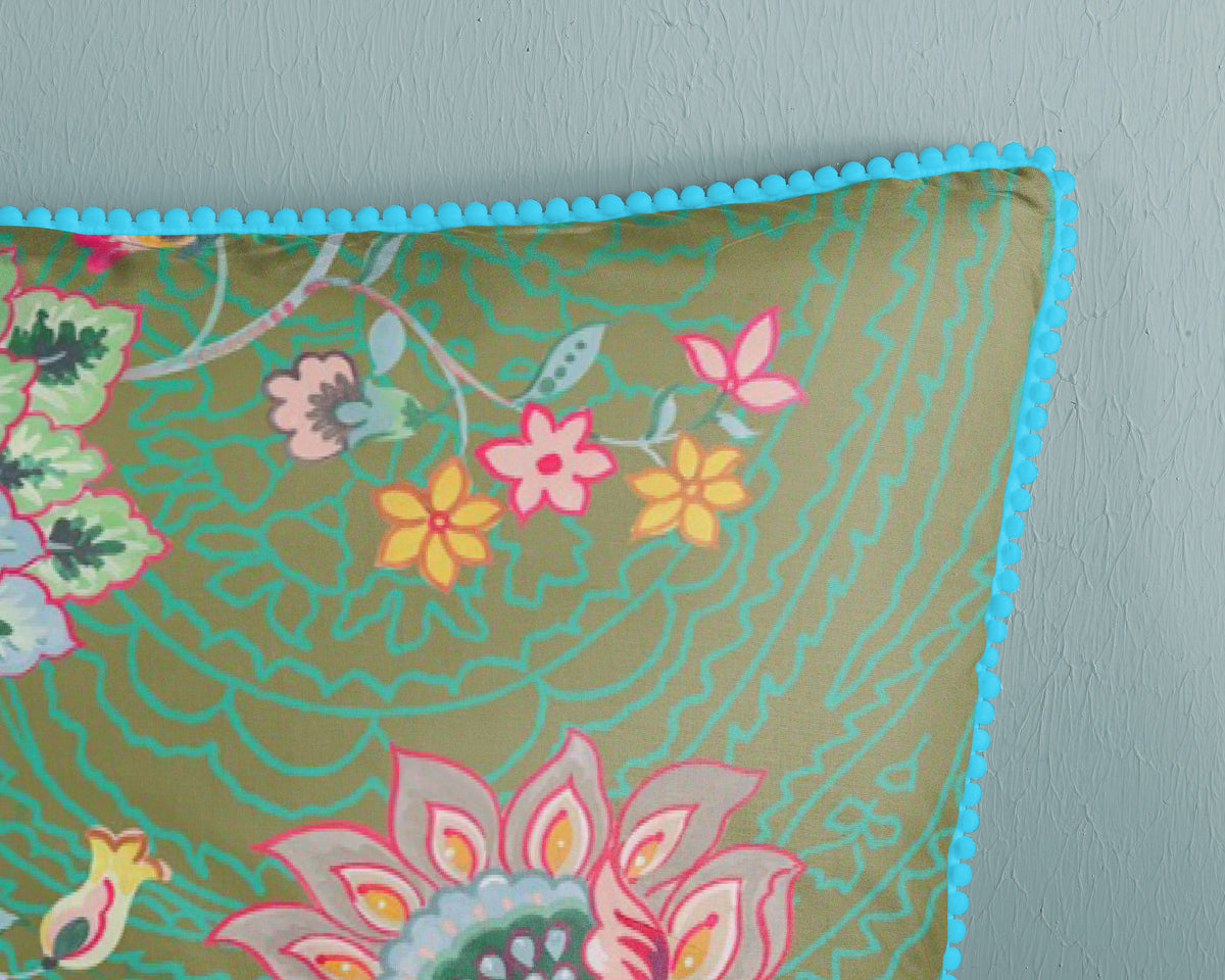 Glück Percale Duvet Cover "Ming" - Grün - Rits