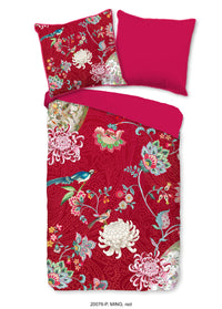 Glück Percal Duvet Cover "Ming" - Rot - Rits