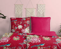 Glück Percal Duvet Cover "Ming" - Rot - Rits