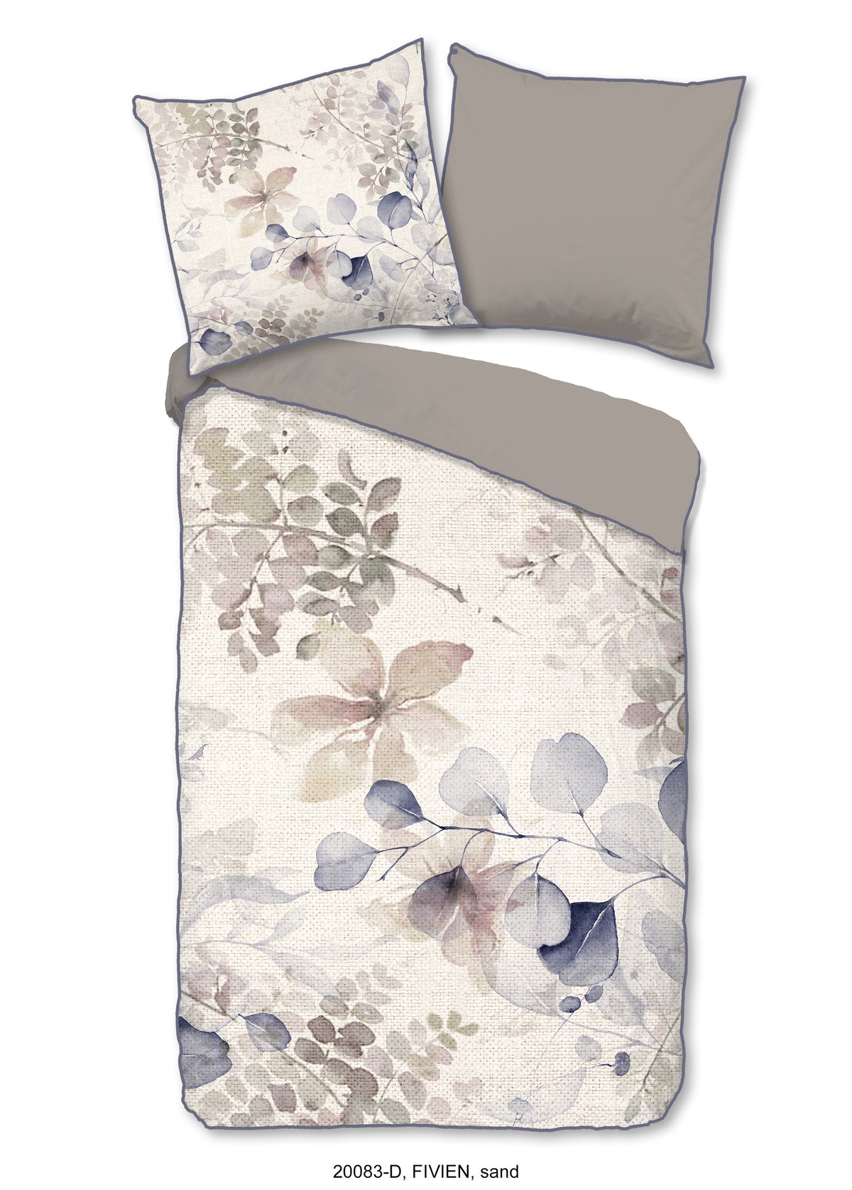 Descanso Satin Bettdecke "Fivien" - Sand - Rits