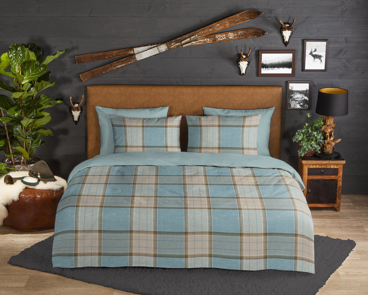 Guten Morgen Flanellen Duvet Cover "Jacco" - Multi - Dubbele instopflap