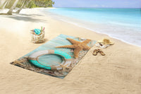 BeachTowel Poly Velours Guten Morgen Aqua - Gesloten