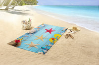 BeachTowel Poly Velours Guten Morgen Blau - Gesloten