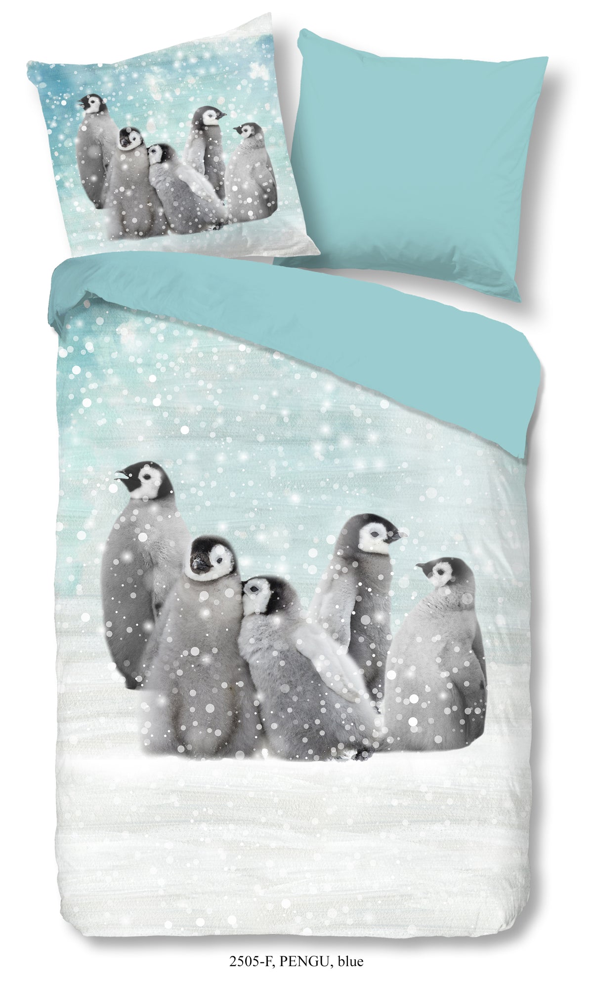 Guten Morgen Flanellen Kinderbecher Deckung "Pengu" - Blau - Rits