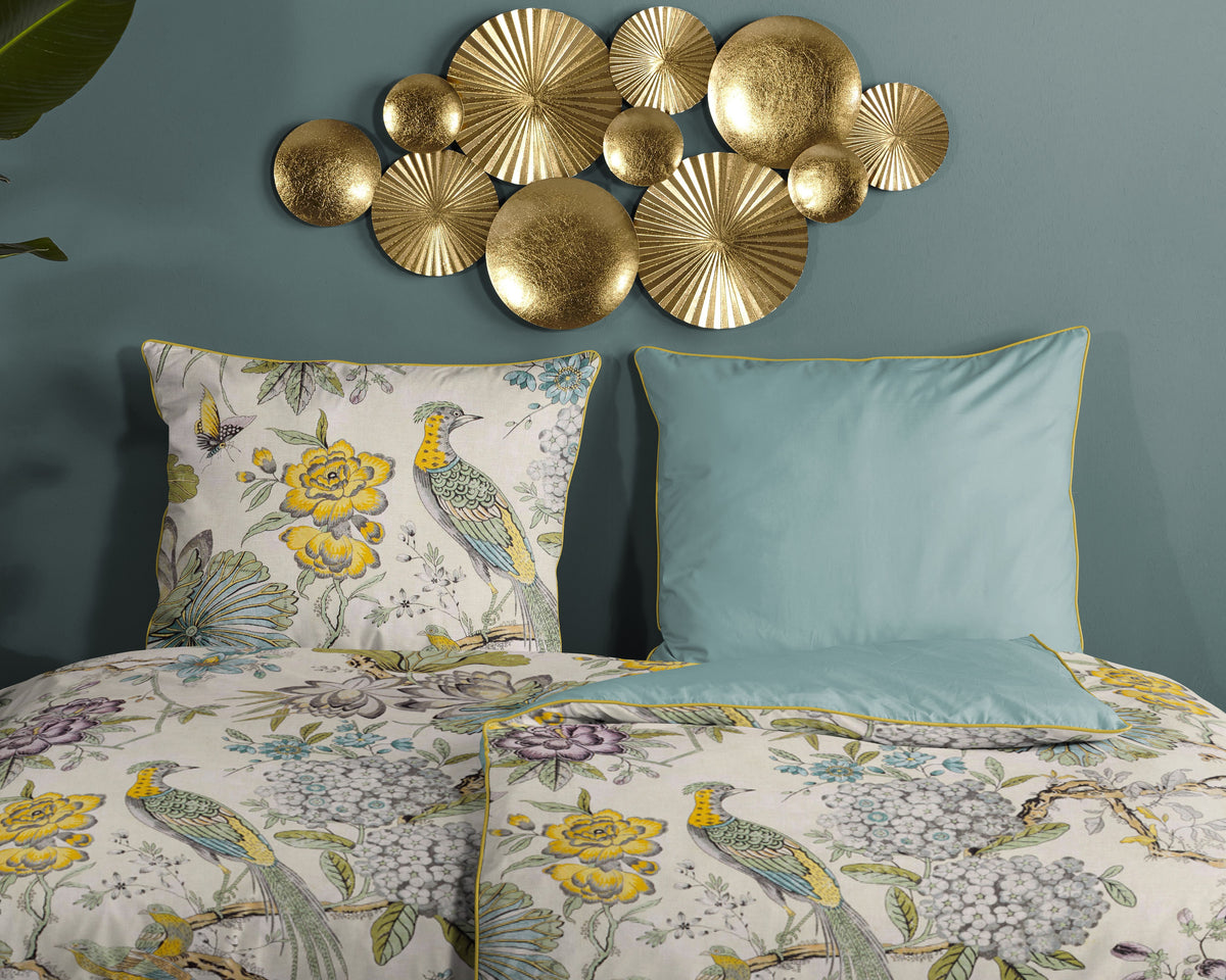 Descanso Satin Duvet Cover "Wood" - Multi - Rits
