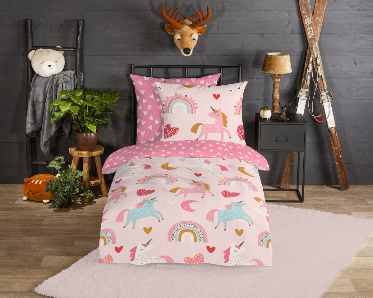 Guten Morgen Flanellen Kinderbecher Deckung "Unicorn" - Pink - Rits
