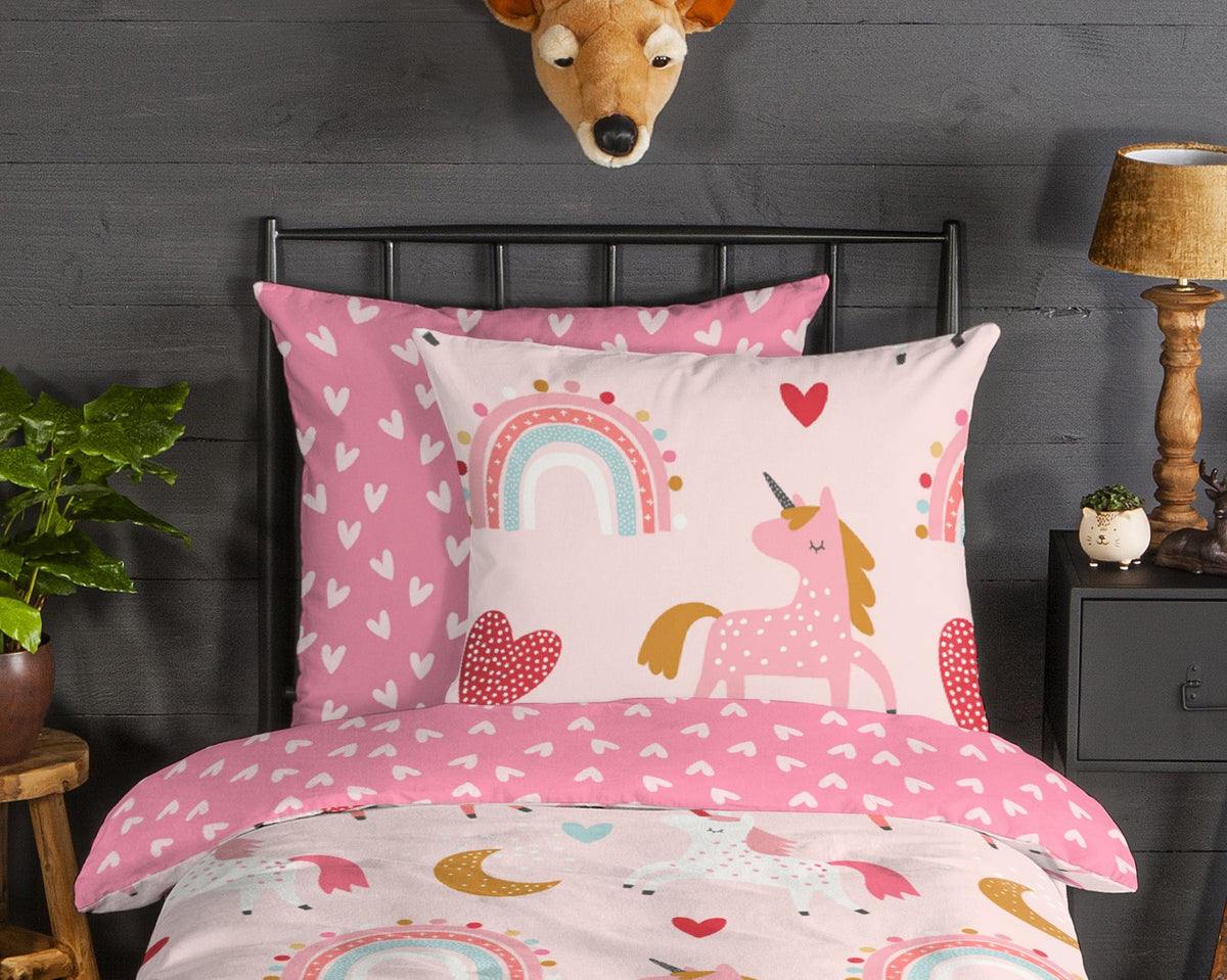Guten Morgen Flanellen Kinderbecher Deckung "Unicorn" - Pink - Rits