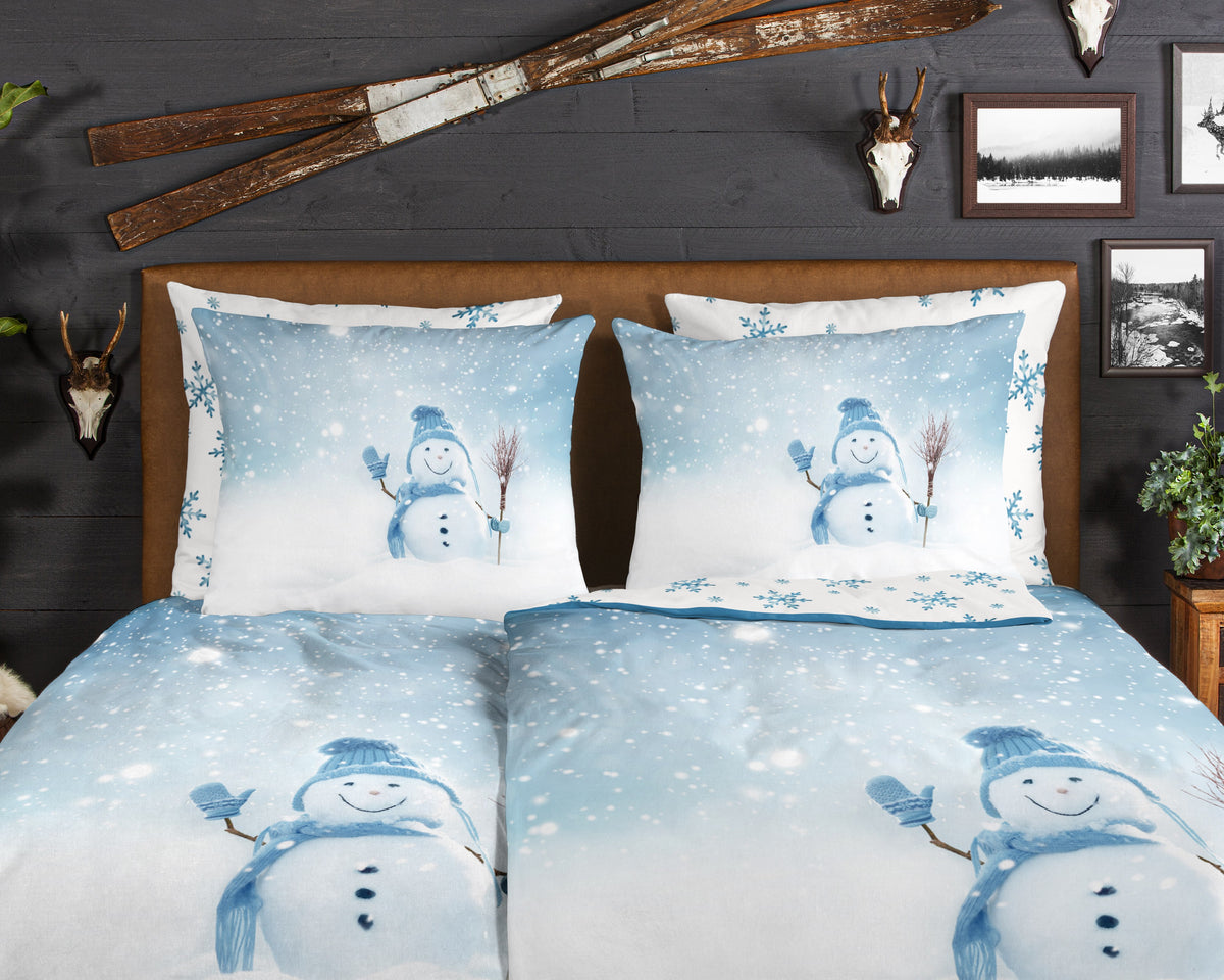 Guten Morgen Flanellen Kinderbecher Deckung "Winter" - Blau - Rits