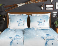 Guten Morgen Flanellen Kinderbecher Deckung "Winter" - Blau - Rits