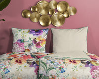 Descanso Satin Duvet Cover "Novara" - Ecru - Rits