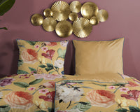 Descanso Satin Duvet Cover "Fiori" - Oker - Rits