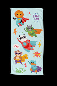 BeachTowel Poly Velours Kinder Guten Morgen Multi - Gesloten