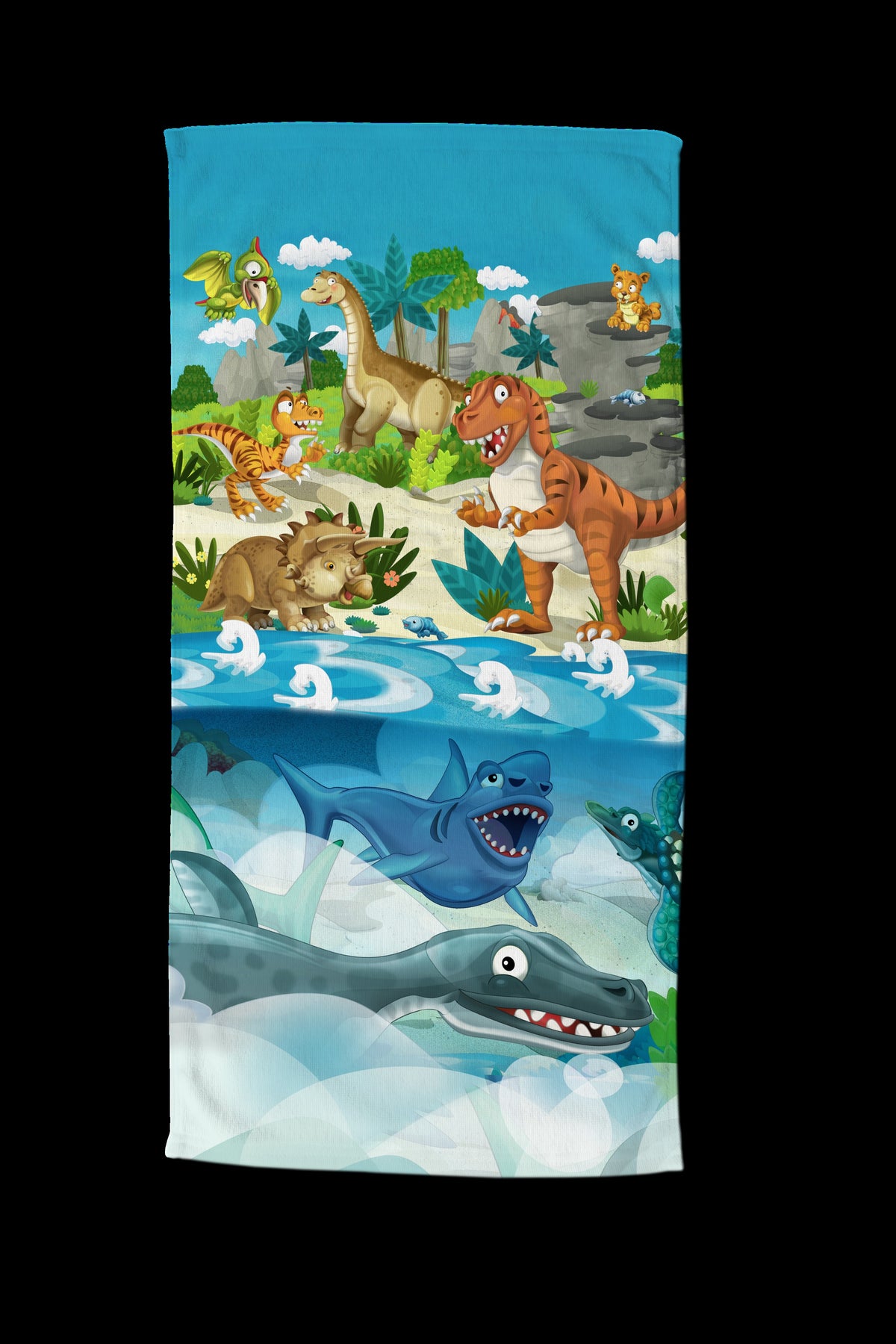 BeachTowel Poly Velours Kinder Guten Morgen Multi - Gesloten