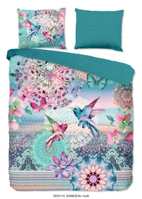 Hip Satin Duvet Cover "Ganesha" - Multi - Dubbele instopflap