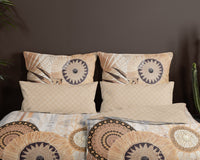 Hip Satin Duvet Cover "Raeni" - Taupe - Rits