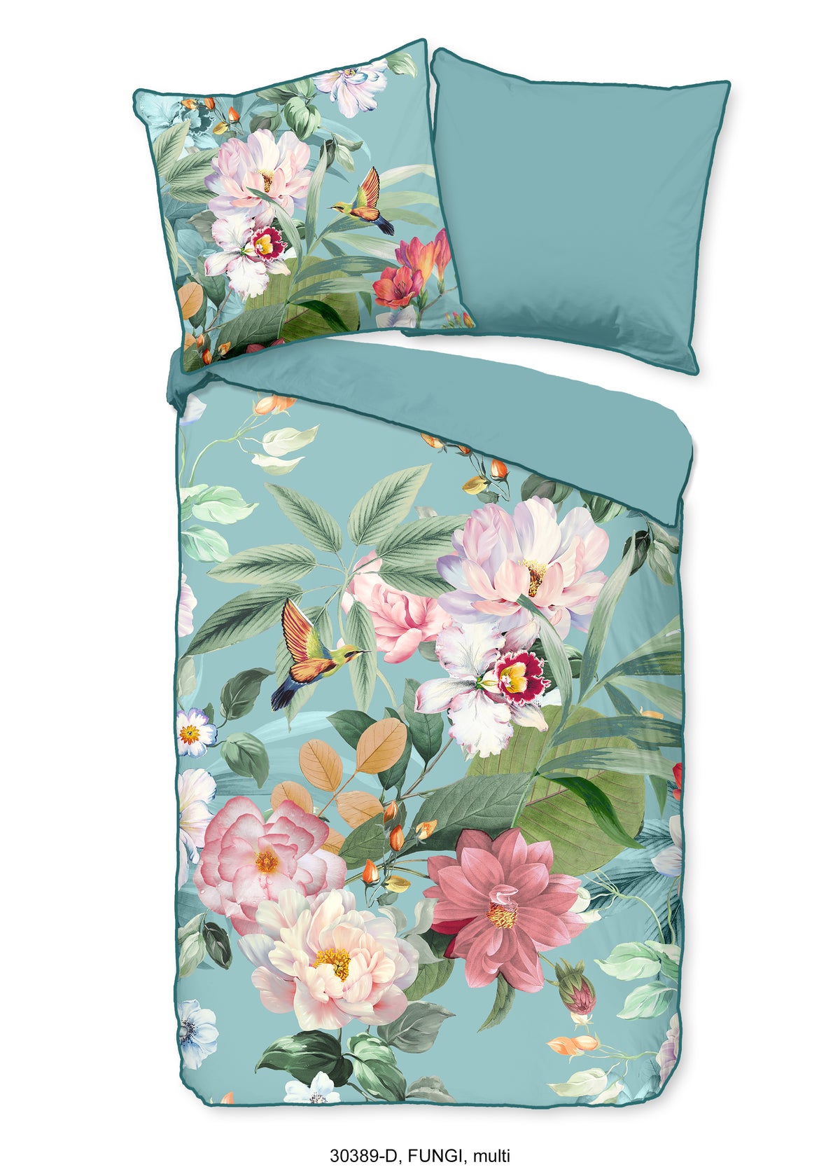 Descanso Satin Duvet Cover "Fungi" - Multi - Rits