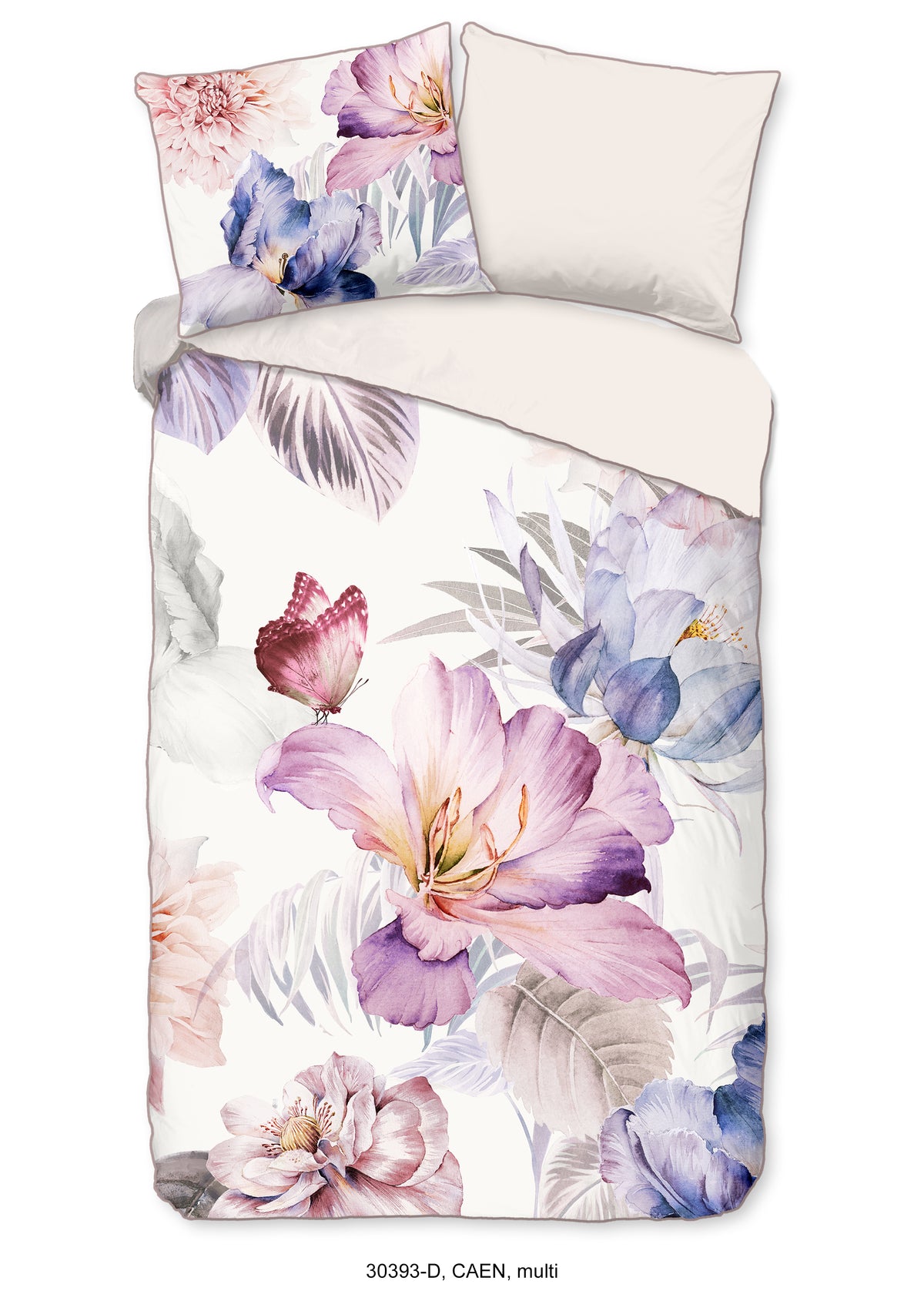Descanso Satin Duvet Cover "Caen" - Multi - Dubbele instopflap