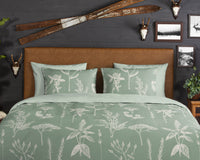 Guten Morgen Flanellen Duvet Cover "Kräuter" - grün - Dubbele instopflap