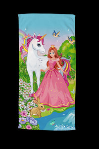 BeachTowel Poly Velours Kinder Guten Morgen Multi - Gesloten