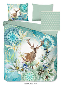 Hip Satin Duvet Cover "Xela" - Multi - Dubbele instopflap