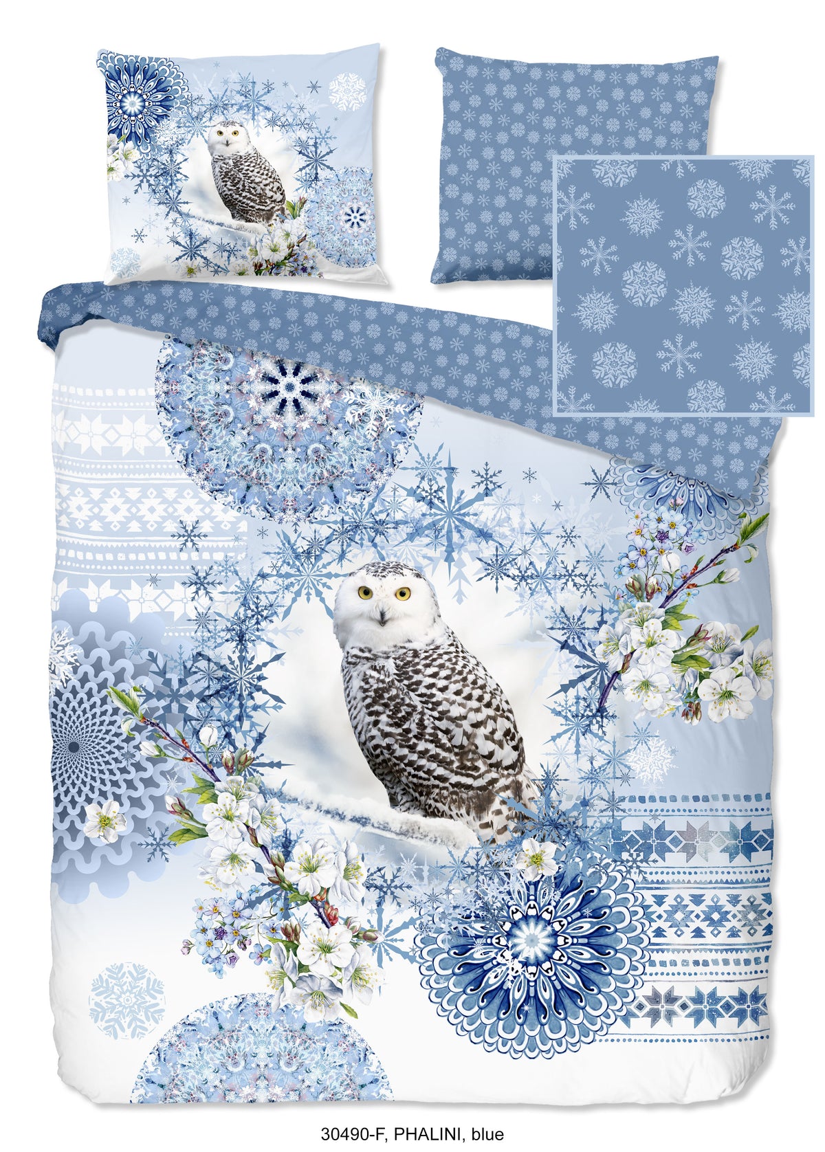 Hip Flanellen Duvet Cover "Phalini" - Blau - Dubbele instopflap