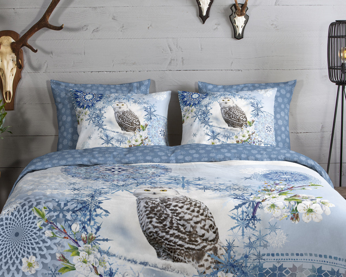 Hip Flanellen Duvet Cover "Phalini" - Blau - Dubbele instopflap